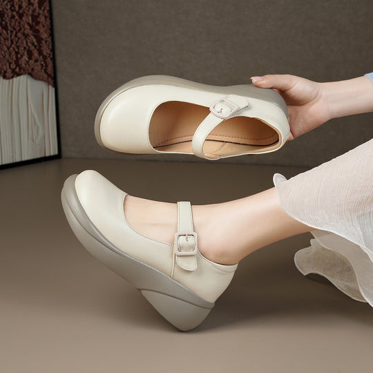 Damen Mary Jane Schuhe mit verstellbarem Riemen und bequemem Fußbett R&B