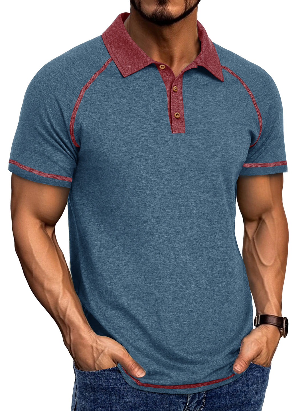 R&B | Kurzärmeliges Herren-T-Shirt mit Revers