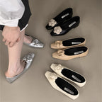 Damen Ballerina-Pumps mit dekorativem Blumendetail R&B