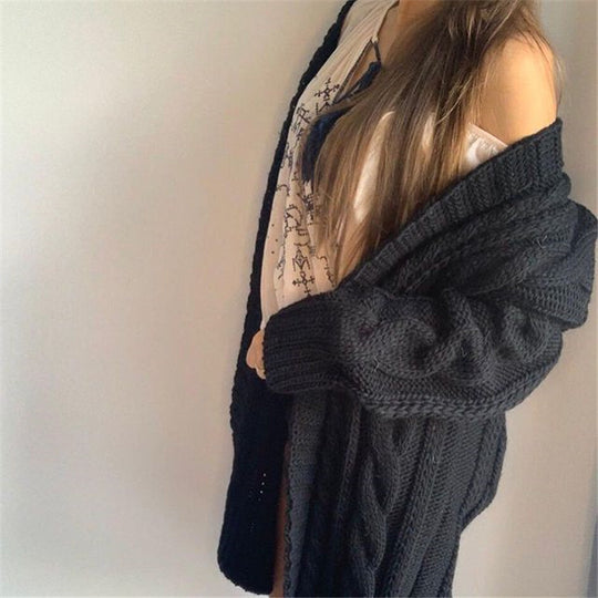 Damen Großer Oversized Strickpullover R&B