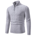 Herren eleganter Rollkragenpullover mit Zopfmuster und hohem Kragen R&B