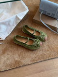 Damen Ballerinas aus hochwertigem Wildleder mit Riemchen und dekorativer Schleife R&B