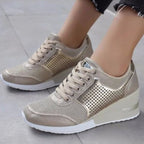 Damen Sportliche Sneaker mit atmungsaktivem Mesh-Einsatz R&B