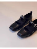 Damen elegante Ballerinas mit R&Brnem Riemchen-Design R&B