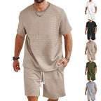 Herren lässiges Freizeit-Set aus hochwertigem Strukturmaterial R&B