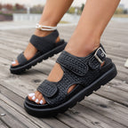 Damen komfortable Sandalen mit verstellbarem Riemendesign und ergonomischem Fußbett R&B