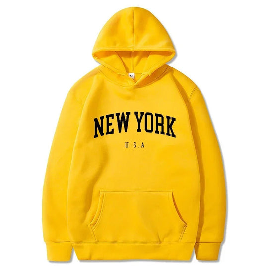 Damen Kapuzenpullover mit modischem New York Print und bequemer Passform R&B