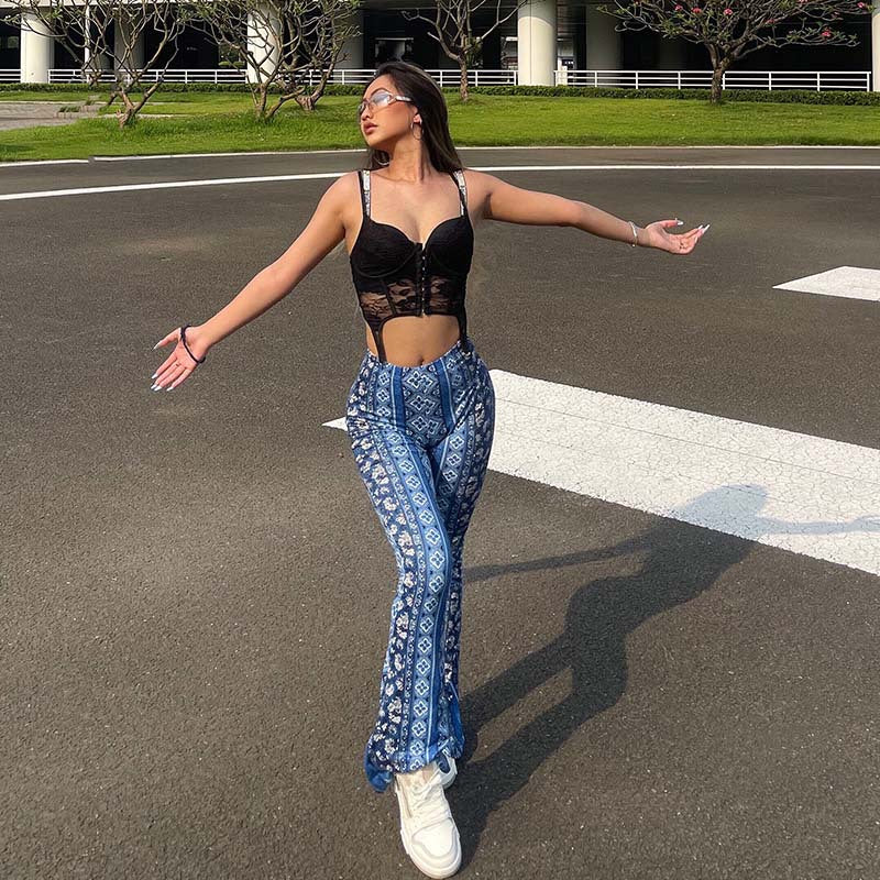 Damen Leggings mit auffälligem Leopardenmuster R&B