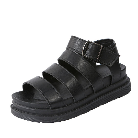 Damen bequeme Riemensandalen mit verstellbarem Schnallenverschluss R&B