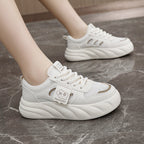 Damen Plattform Sneakers mit modischem Mesh-Obermaterial und dämpfender Sohle R&B