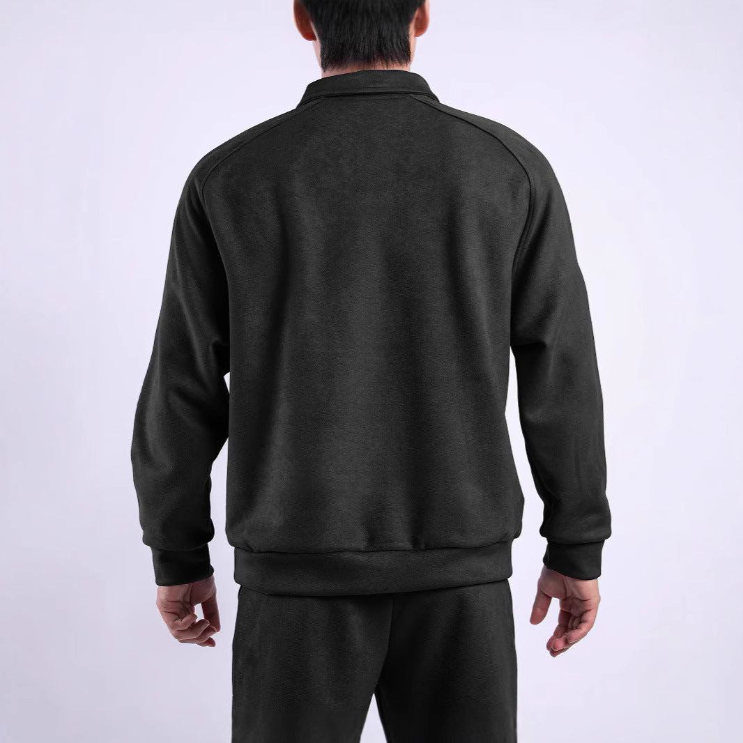 Damen Sportliches Langarm-Polooberteil mit lässigem Kragen und Knopfdetails R&B