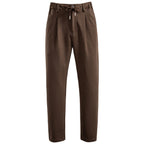 Herren Chinohose mit verstellbarem Bund und Faltenstruktur
