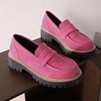 Damen Modische Slip-On Loafer mit komfortablem Plateau und rutschfester Sohle EB