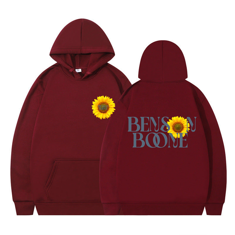 Damen Kapuzenpullover mit einzigartigem Sonnenblumenmotiv und bequemer Passform R&B