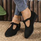 Damen Wedge-Mokassins mit seitlichem Riemen und ergonomischem Fußbett R&B