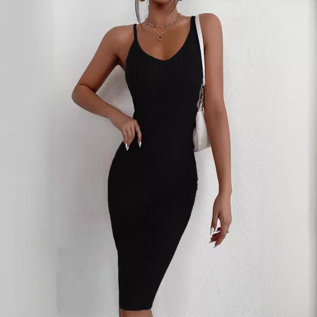 Damen Strickkleid mit figurbetontem Schnitt