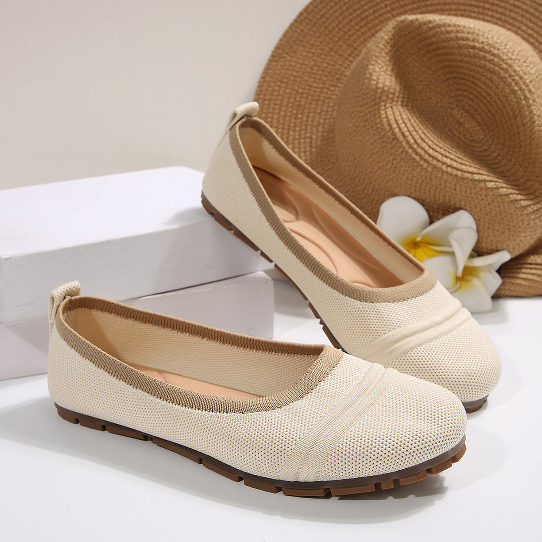 Damen Atmungsaktive Slip-On Ballerinas mit flexiblem Sohlenprofil R&B