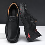 Herren Multifunktionale und bequeme Leder-Slipper mit rutschfester Sohle R&B