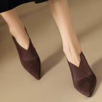 Damen elegante spitze Absatzschuhe mit geschwungenem Design R&B
