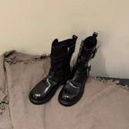 Damen Modische Stiefel mit verstellbarem Riemendesign R&B