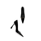 Damen High Heel Pumps mit glänzender Lackoberfläche und elegantem Akzent R&B