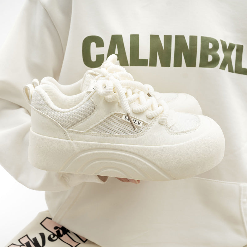 Damen Plattform Sneakers mit atmungsaktiver Mesh-Oberfläche und rutschfester Sohle