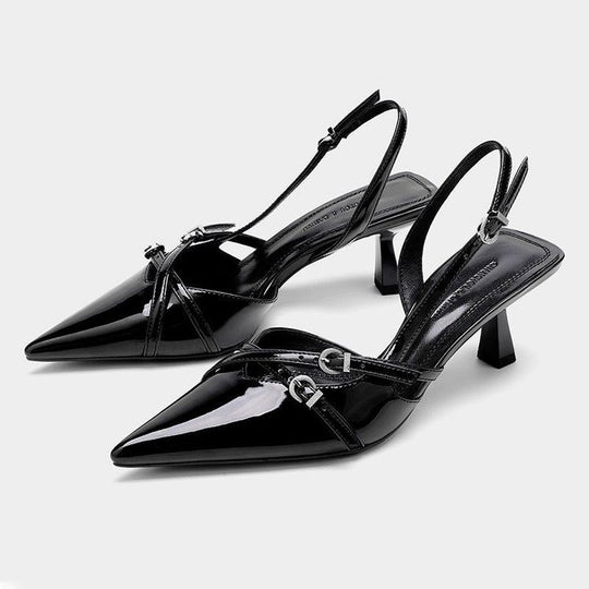 Damen elegante Slingback-Pumps mit modischen Schnallen R&B