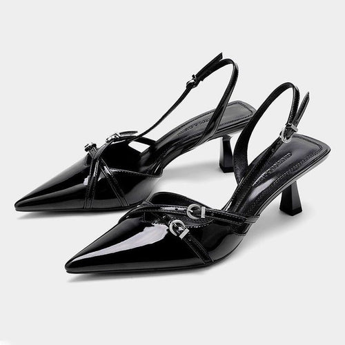 Damen elegante Slingback-Pumps mit modischen Schnallen R&B