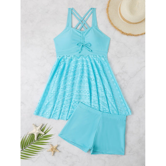 Damen Strandkleid mit sportlichem Schnitt und integriertem Shorts R&B