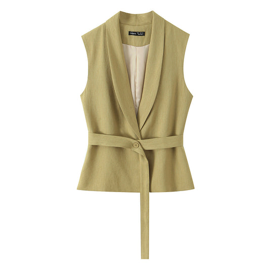 Damen modisches Blazer- und Palazzo-Hosen-Set mit taillierter Silhouette R&B