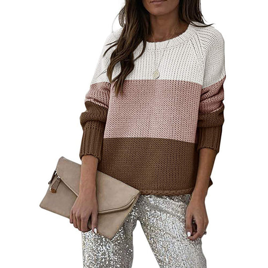 Damen lässiger Strickpullover R&B