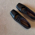 Damen elegante Ballerinas mit modischem Schnürdesign R&B