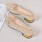 Damen Ballerina mit funkelnder Spitze und modischem Akzent R&B