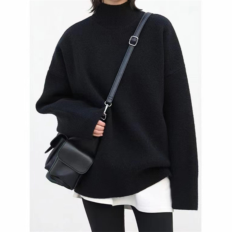 Damen Hochwertiger Rollkragenpullover mit oversized Schnitt und eleganten Ärmelabschlüssen R&B