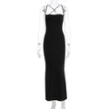 Damen Figurbetontes Maxikleid mit raffiniertem Cross-Back Design R&B
