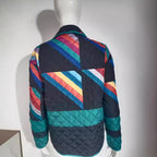 Damen Steppjacke mit buntem geometrischen Muster R&B
