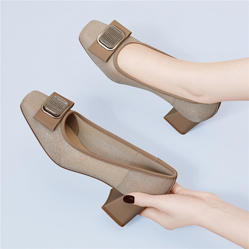 Damen elegante Ballerinas mit modischem Schmuckdetail R&B