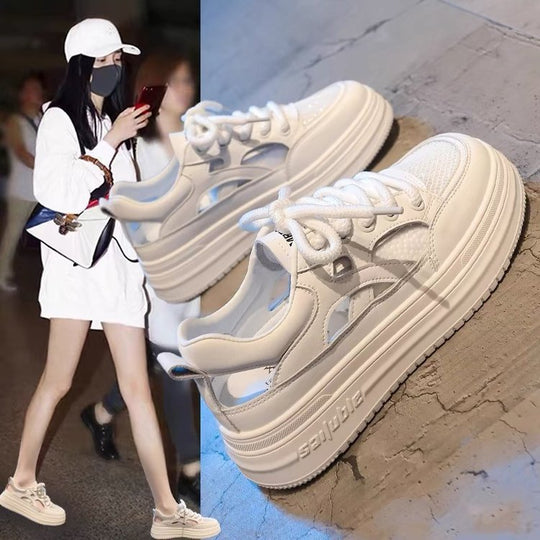 Damen Plattform-Sneaker mit atmungsaktivem Obermaterial und trendiger Sohlentechnologie R&B