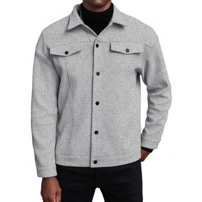 Herren weiche und modische Overshirtjacke R&B