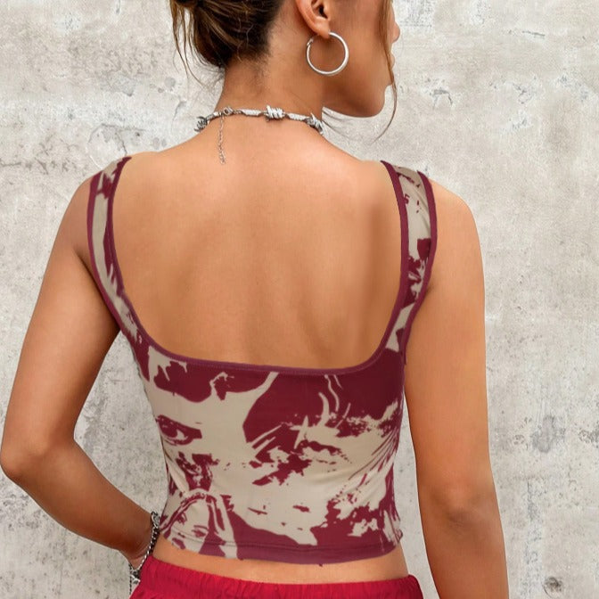 Damen Tanktop mit kreativem Print und figurbetontem Design R&B