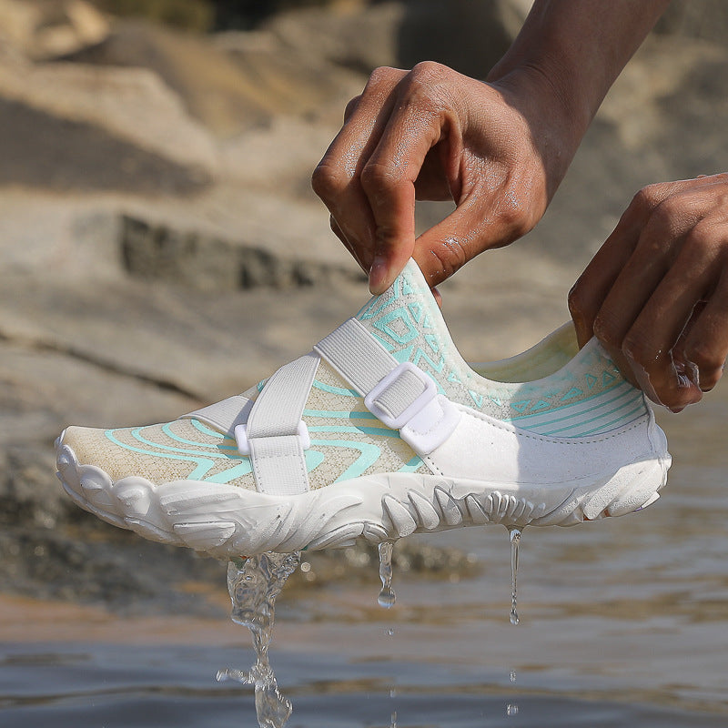 Damen Schwimmschuhe mit verstellbarem Klettverschluss und rutschfester Sohle