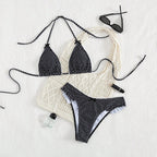 Damen Triangel-Bikini-Set mit verspielten Punkten R&B