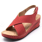 Damen Wedge-Sandalen mit atmungsaktiven Einsätzen und komfortablem Fußbett R&B