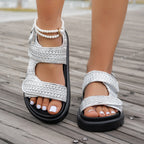 Damen komfortable Sandalen mit verstellbarem Riemendesign und ergonomischem Fußbett R&B