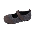 Damen Hausschuhe mit verstellbarem Riemen und warmem Innenfutter R&B