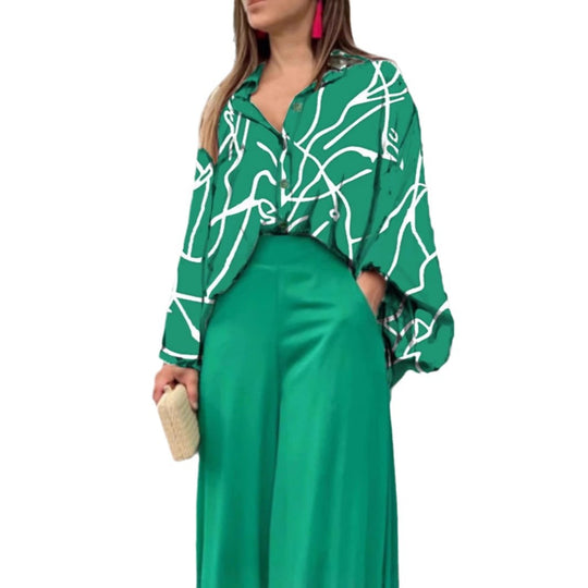 Damen Weit geschnittene Culotte-Hose mit hohem Bund und fließendem Stoff R&B