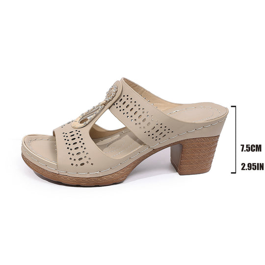 Damen Komfortable Sandaletten mit elegantem Absatz R&B