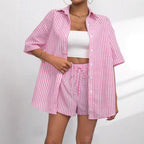 Damen lässiges Hemd und Shorts Set R&B