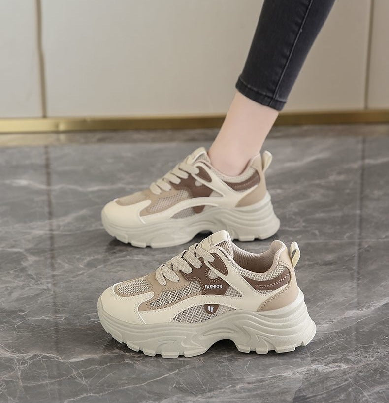Damen Fashion Sneakers mit atmungsaktiver Mesh-Oberfläche und dämpfender Sohle R&B
