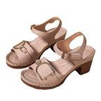 Damen Komfortable und elegante Sandalen mit Blockabsatz R&B